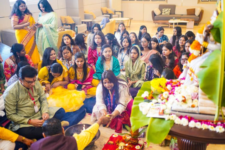 कलिंगा विश्वविद्यालय में वसंत पंचमी के अवसर पर सरस्वती पूजा का आयोजन